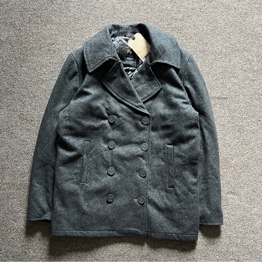 Alpha Industries Gray Pea Coat